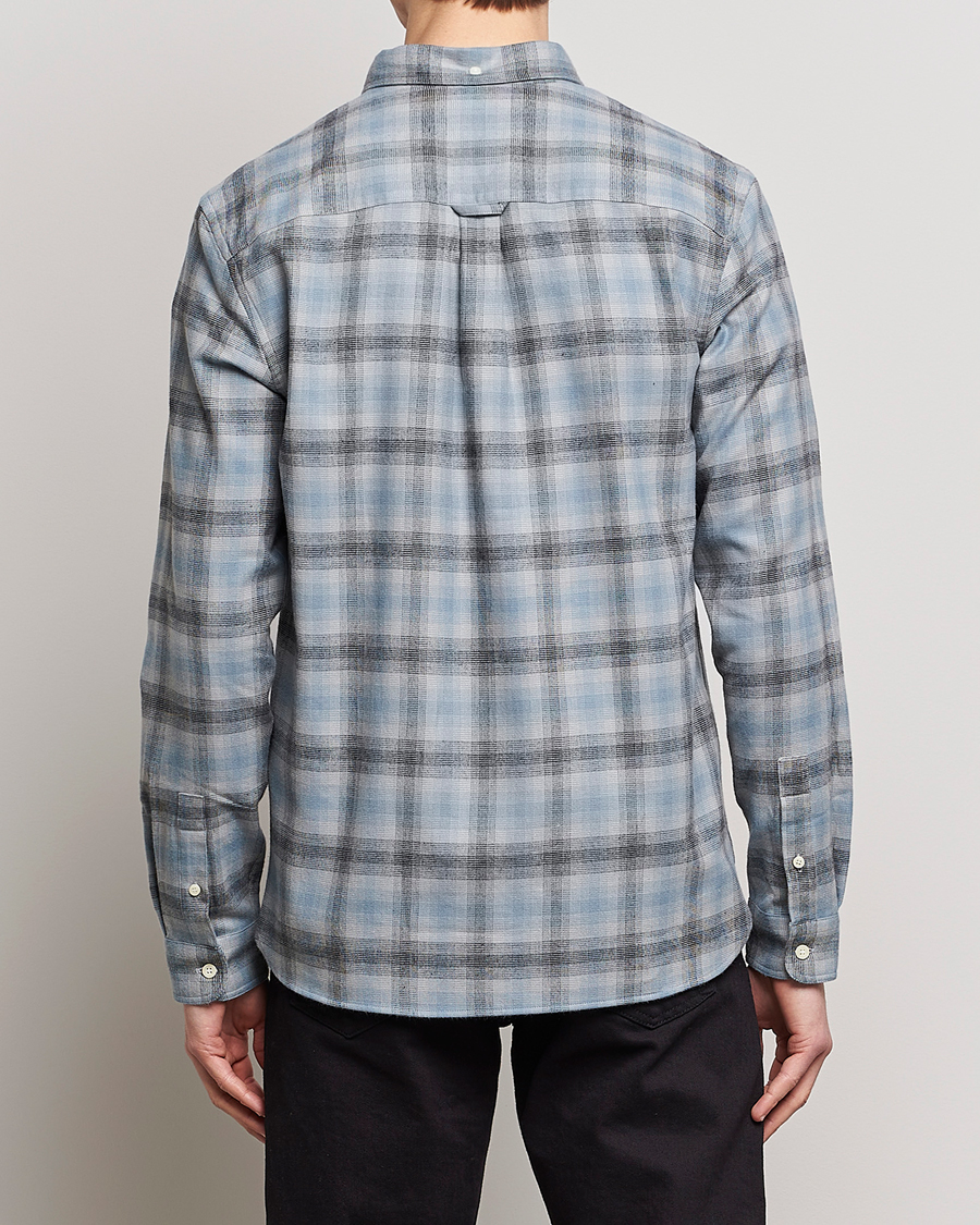 Mies | Kauluspaidat | Lyle & Scott | Button Down Flannel Shirt Cold Grey