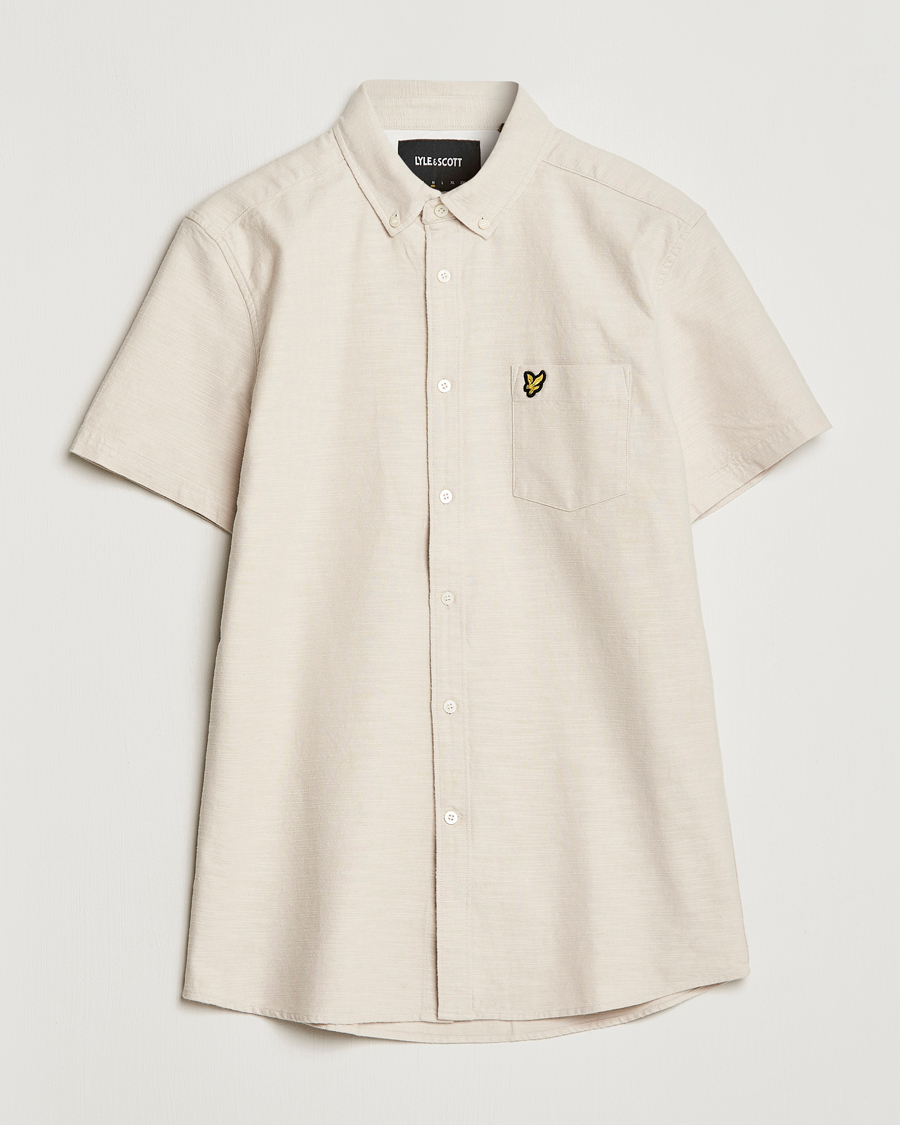 Mies | Kauluspaidat | Lyle & Scott | Cotton Slub Short Sleeve Shirt Cove