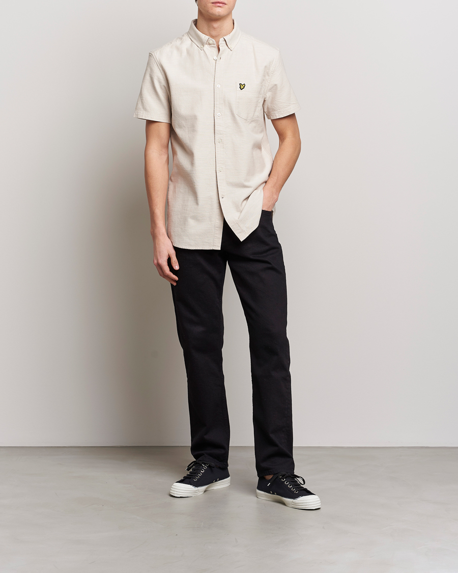 Mies | Kauluspaidat | Lyle & Scott | Cotton Slub Short Sleeve Shirt Cove