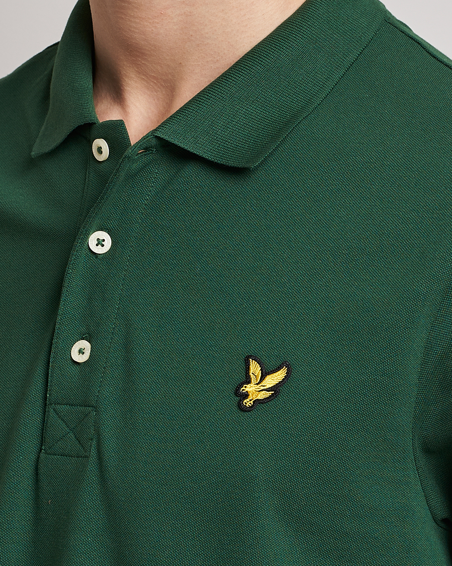 Mies | Pikeet | Lyle & Scott | Plain Pique Polo English Green