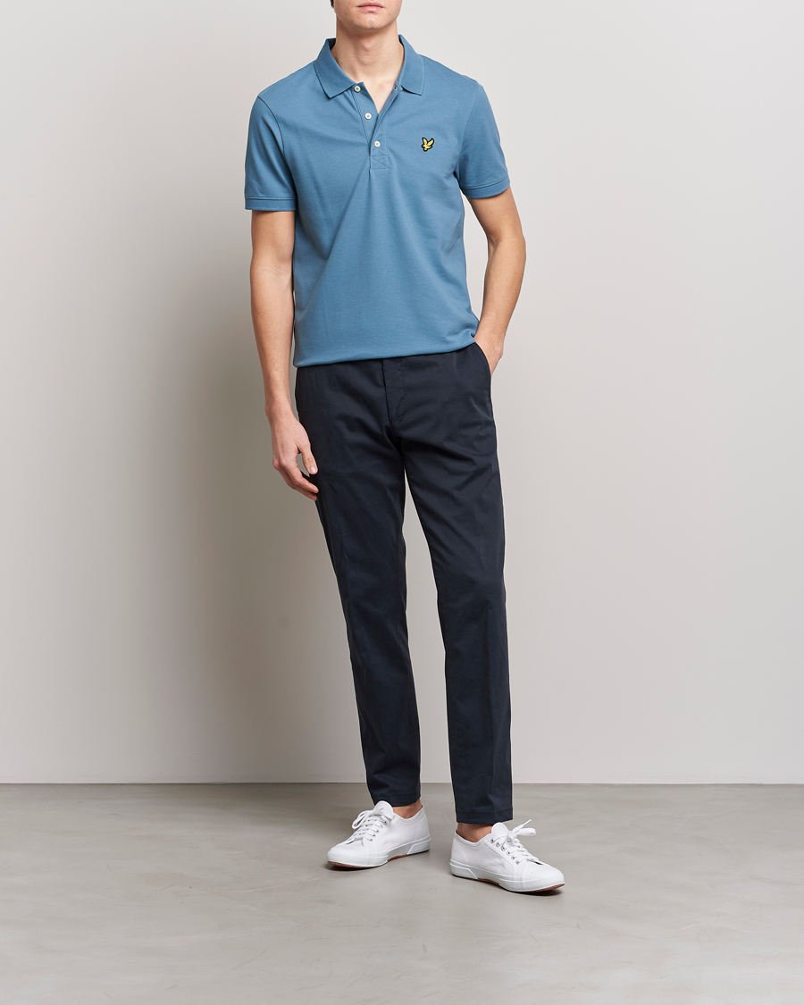 Mies | Pikeet | Lyle & Scott | Plain Pique Polo Skipton Blue