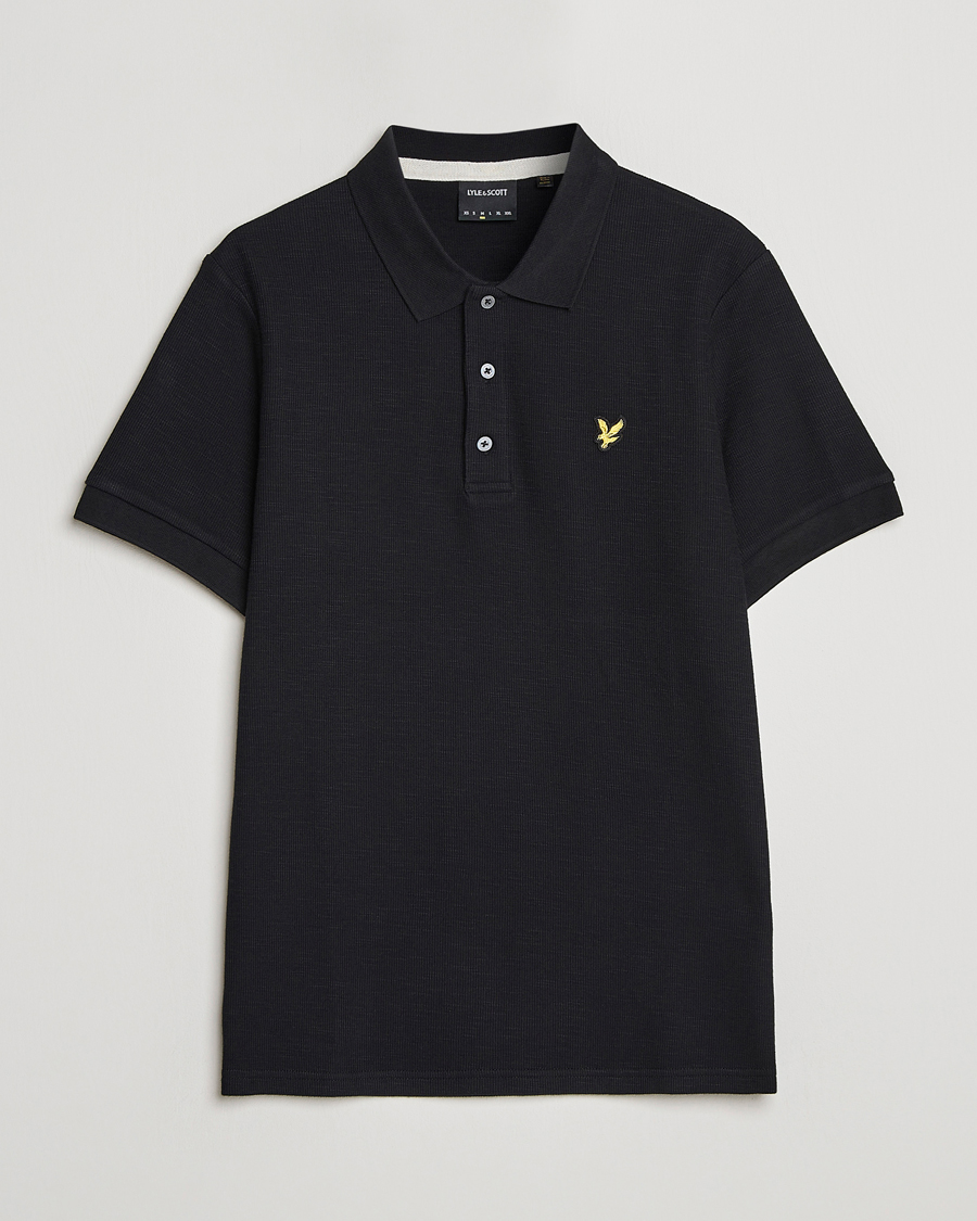 Mies | Pikeet | Lyle & Scott | Cuffed Pique Polo Jet Black