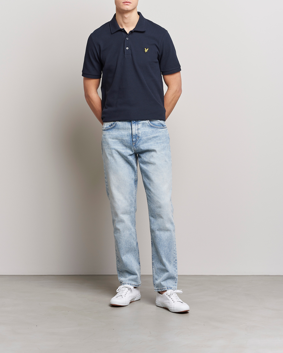 Mies | Pikeet | Lyle & Scott | Milano Trim Pique Polo Dark Navy