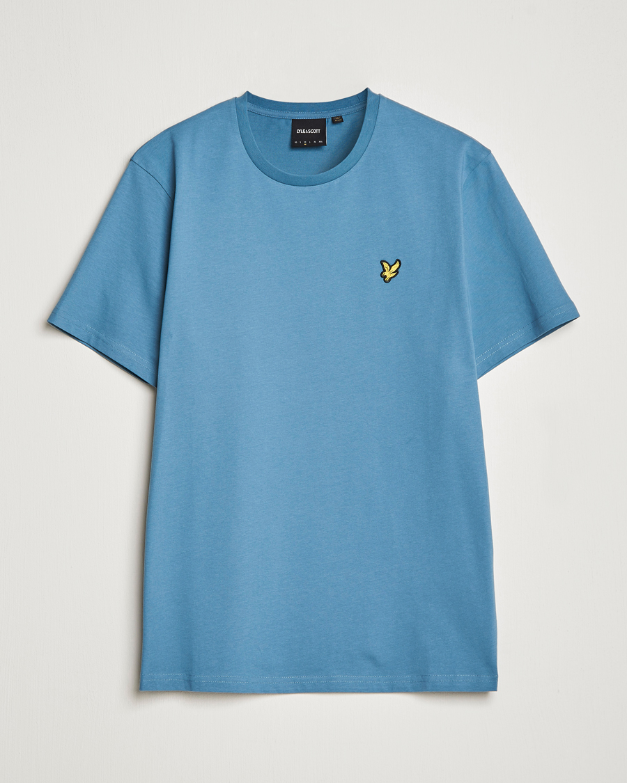 Mies | T-paidat | Lyle & Scott | Crew Neck Organic Cotton Tee Skipton Blue