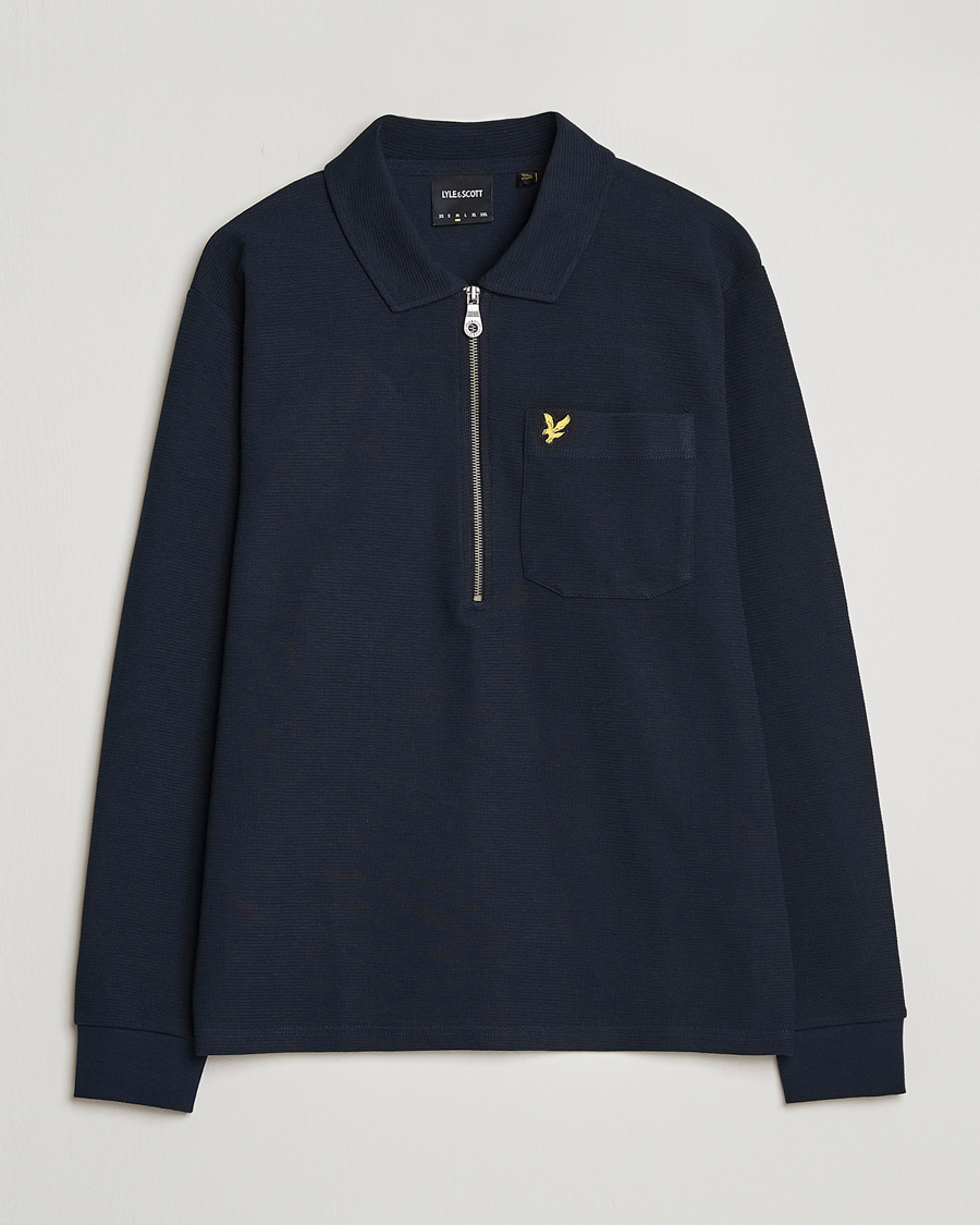 Mies | Puserot | Lyle & Scott | Crest Half Zip Sweater Dark Navy