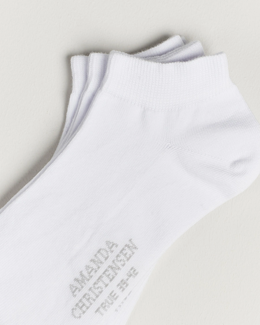 Mies |  | Amanda Christensen | 3-Pack True Cotton Sneaker Socks White