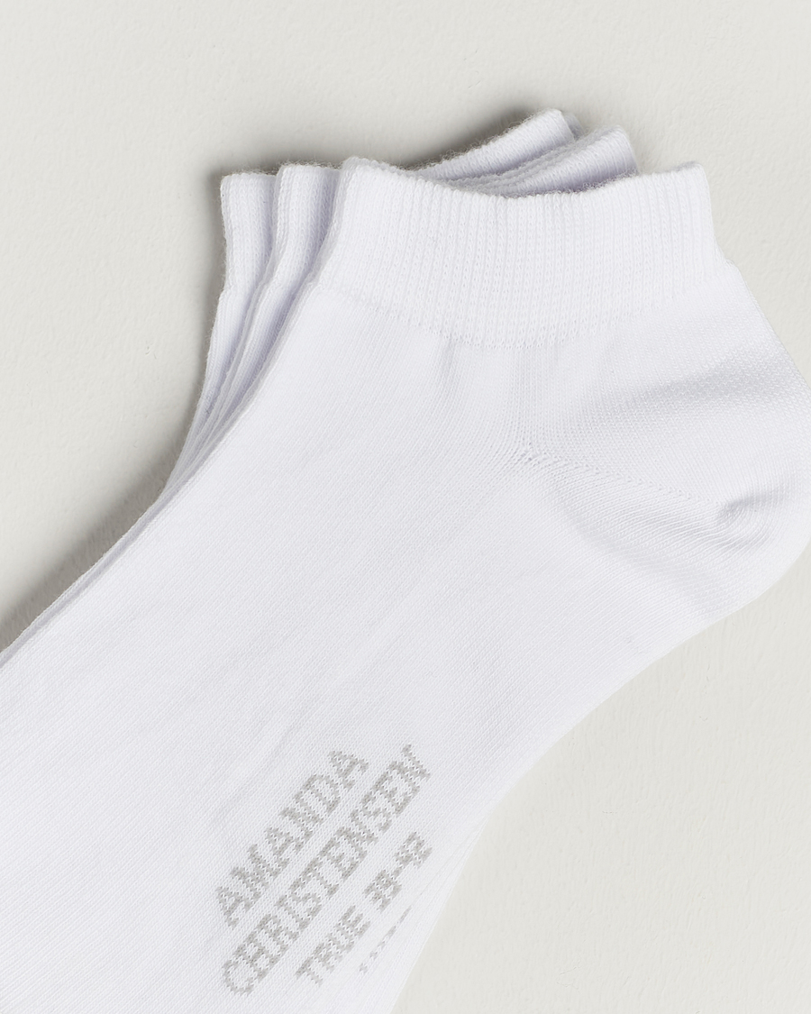 Mies | Alusvaatteet | Amanda Christensen | 3-Pack True Cotton Sneaker Socks White