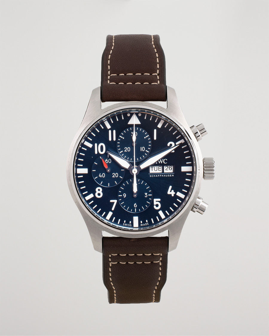 Mies | Pre-Owned & Vintage Watches | IWC Pre-Owned | Le Petit Prince Chronograph IW377714 Steel Blue