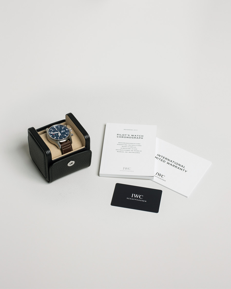 Mies | Pre-Owned & Vintage Watches | IWC Pre-Owned | Le Petit Prince Chronograph IW377714 Steel Blue
