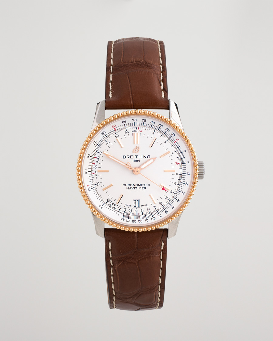 Mies | Pre-Owned & Vintage Watches | Breitling Pre-Owned | Navitimer38 U17325211G1P1 Steel White