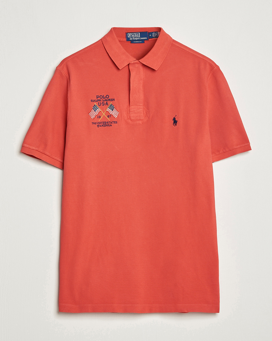 Mies | Pikeet | Polo Ralph Lauren | Classic Fit Flag Polo Evening Post Red