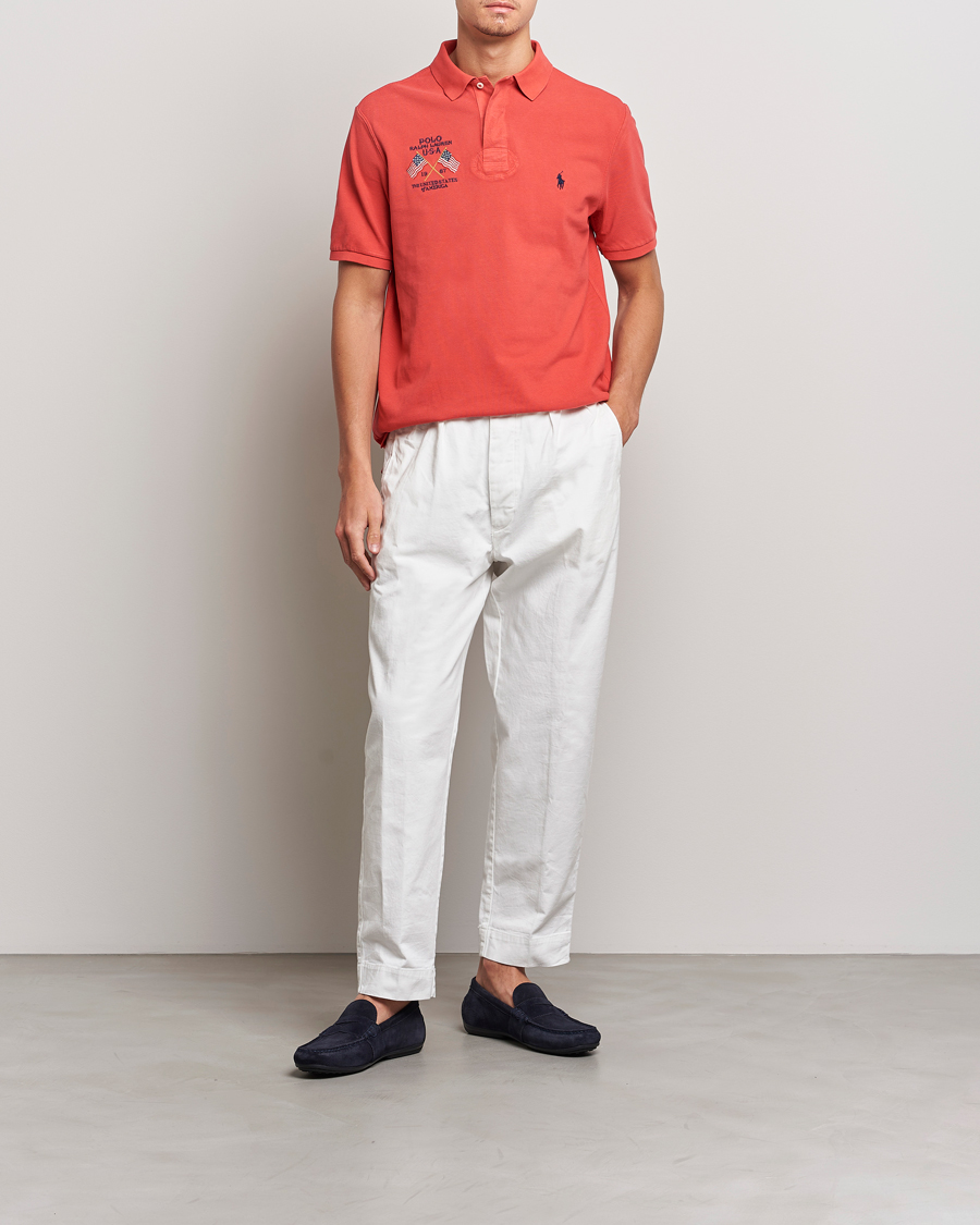 Mies | Pikeet | Polo Ralph Lauren | Classic Fit Flag Polo Evening Post Red