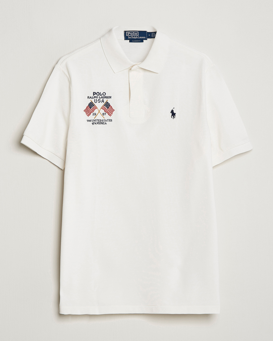 Mies | Pikeet | Polo Ralph Lauren | Classic Fit Flag Polo Nevis White
