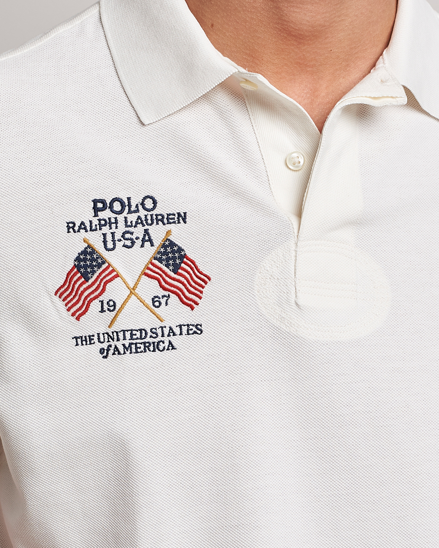 Mies | Pikeet | Polo Ralph Lauren | Classic Fit Flag Polo Nevis White