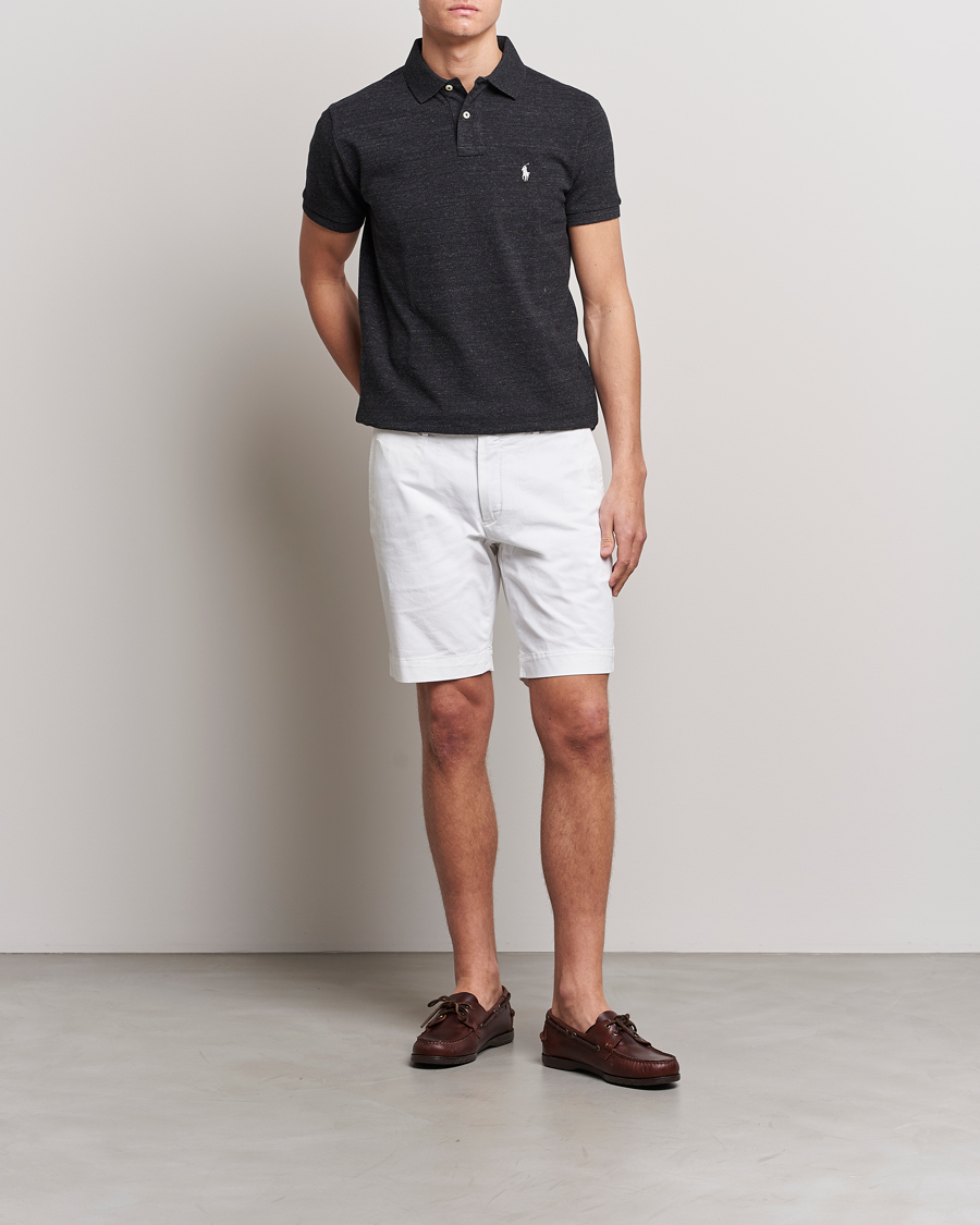 Mies | Pikeet | Polo Ralph Lauren | Custom Slim Fit Polo Black Marl Heather