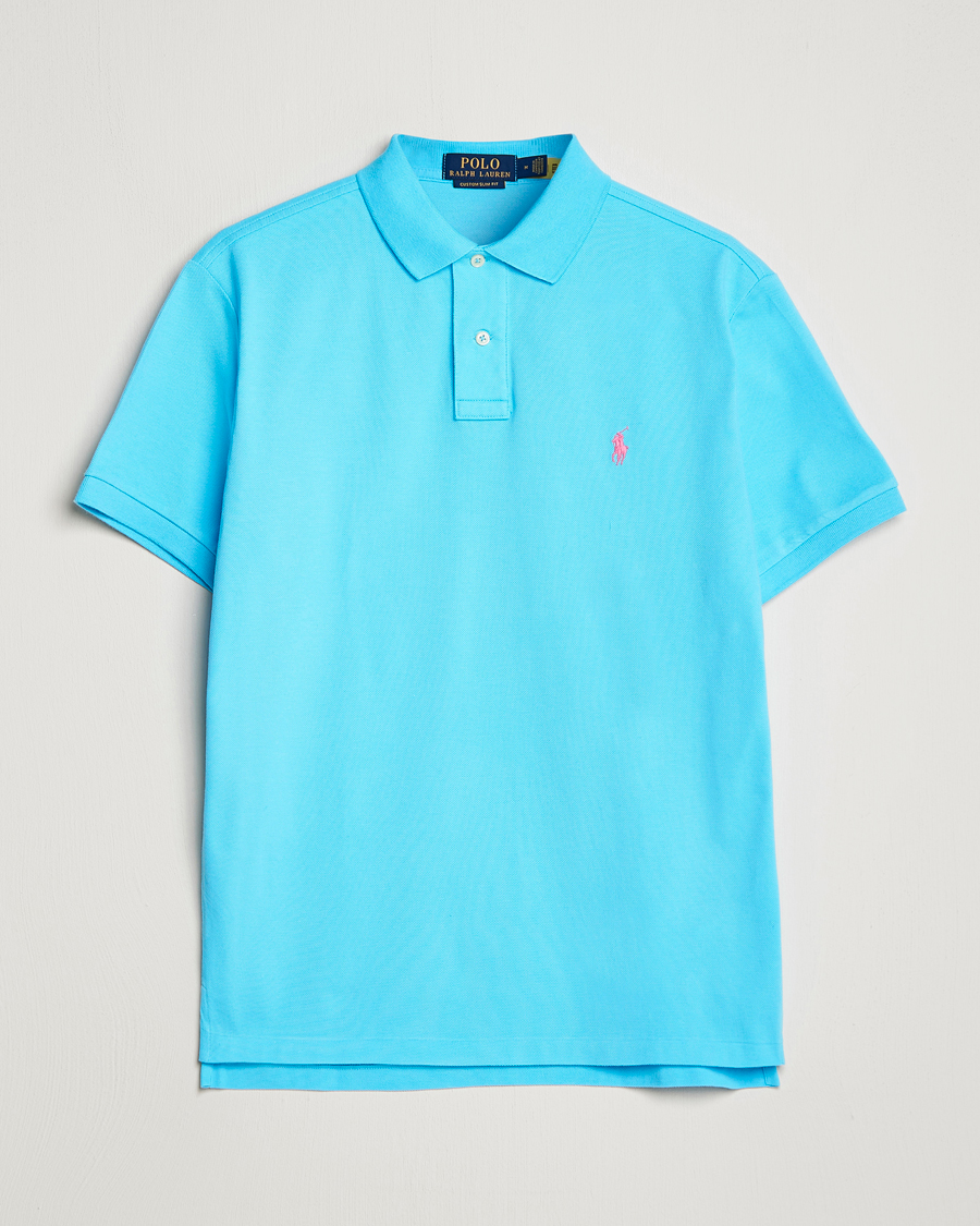 Mies | Pikeet | Polo Ralph Lauren | Custom Slim Fit Polo Turquoise Nova