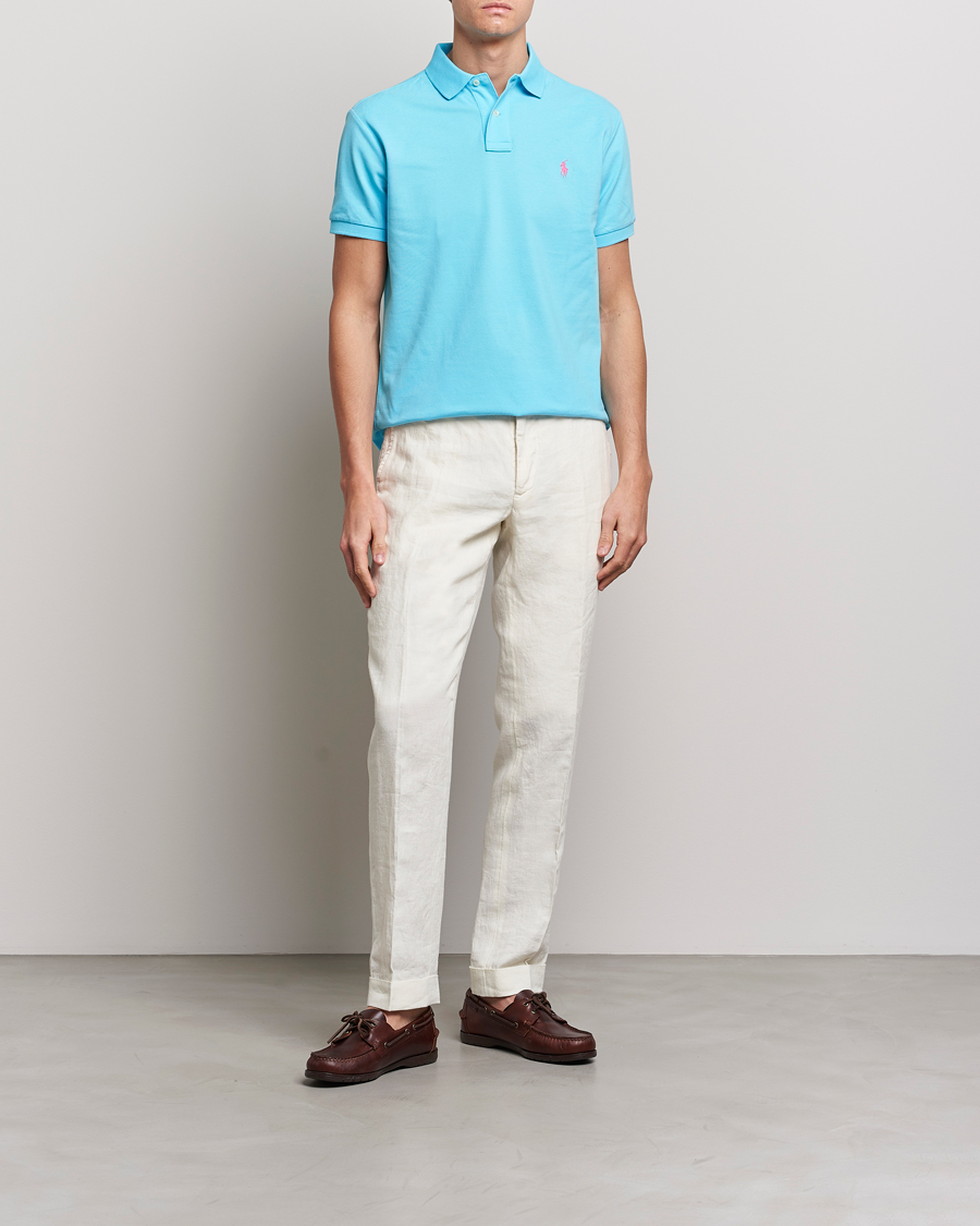 Mies | Pikeet | Polo Ralph Lauren | Custom Slim Fit Polo Turquoise Nova
