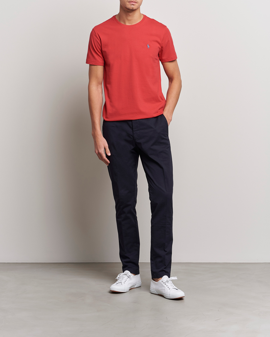 Mies | T-paidat | Polo Ralph Lauren | Crew Neck T-Shirt Evening Post Red