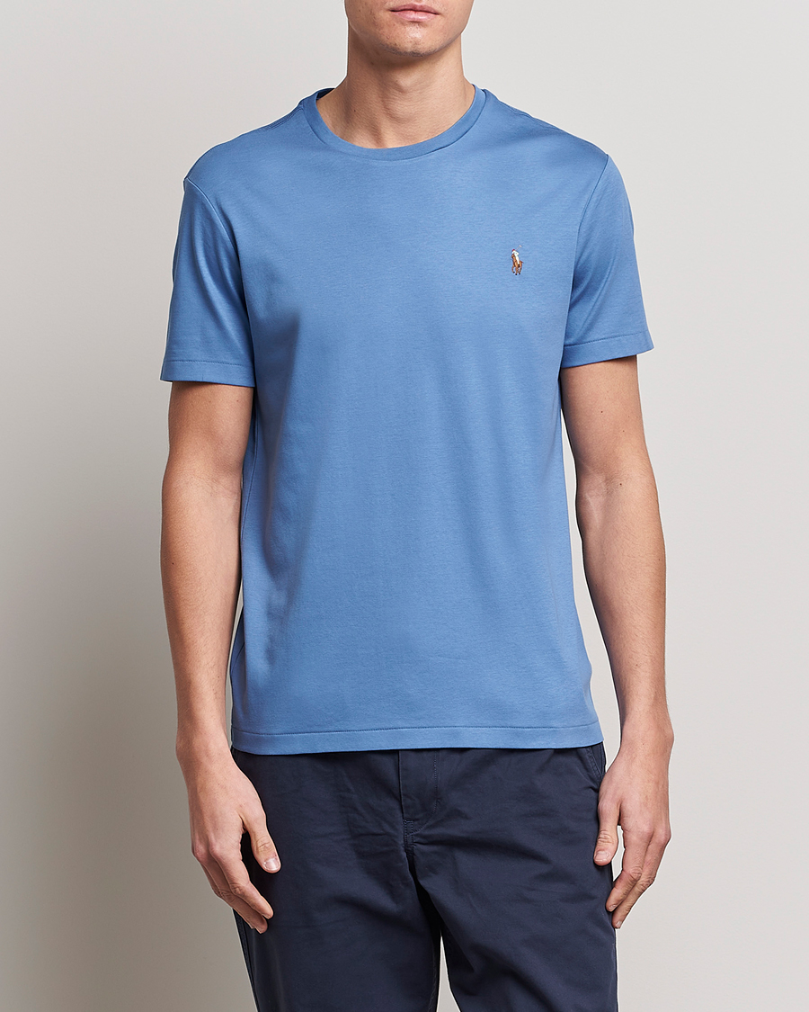 Mies |  | Polo Ralph Lauren | Luxury Pima Cotton Crew Neck T-Shirt French Blue