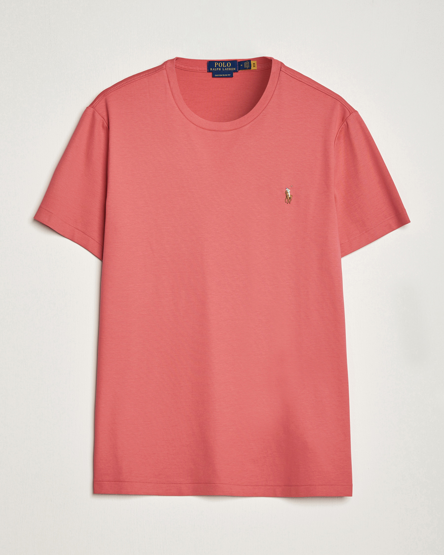 Mies | T-paidat | Polo Ralph Lauren | Luxury Pima Cotton Crew Neck T-Shirt Red Sky
