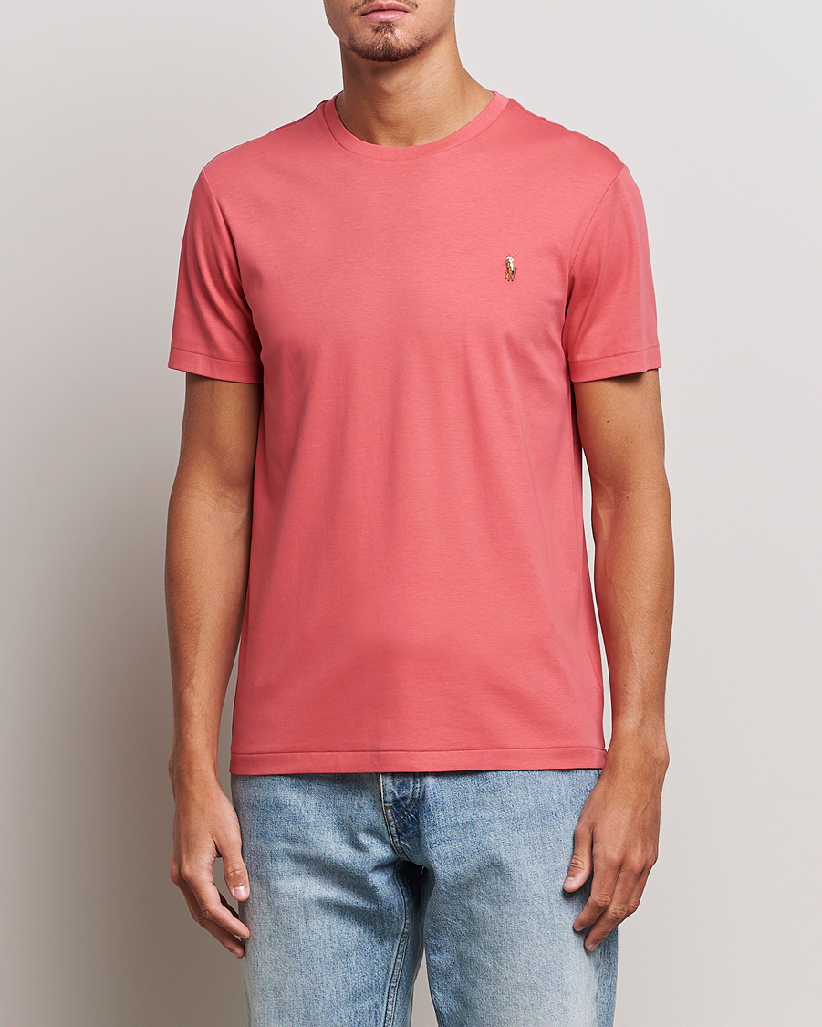 Mies | T-paidat | Polo Ralph Lauren | Luxury Pima Cotton Crew Neck T-Shirt Red Sky