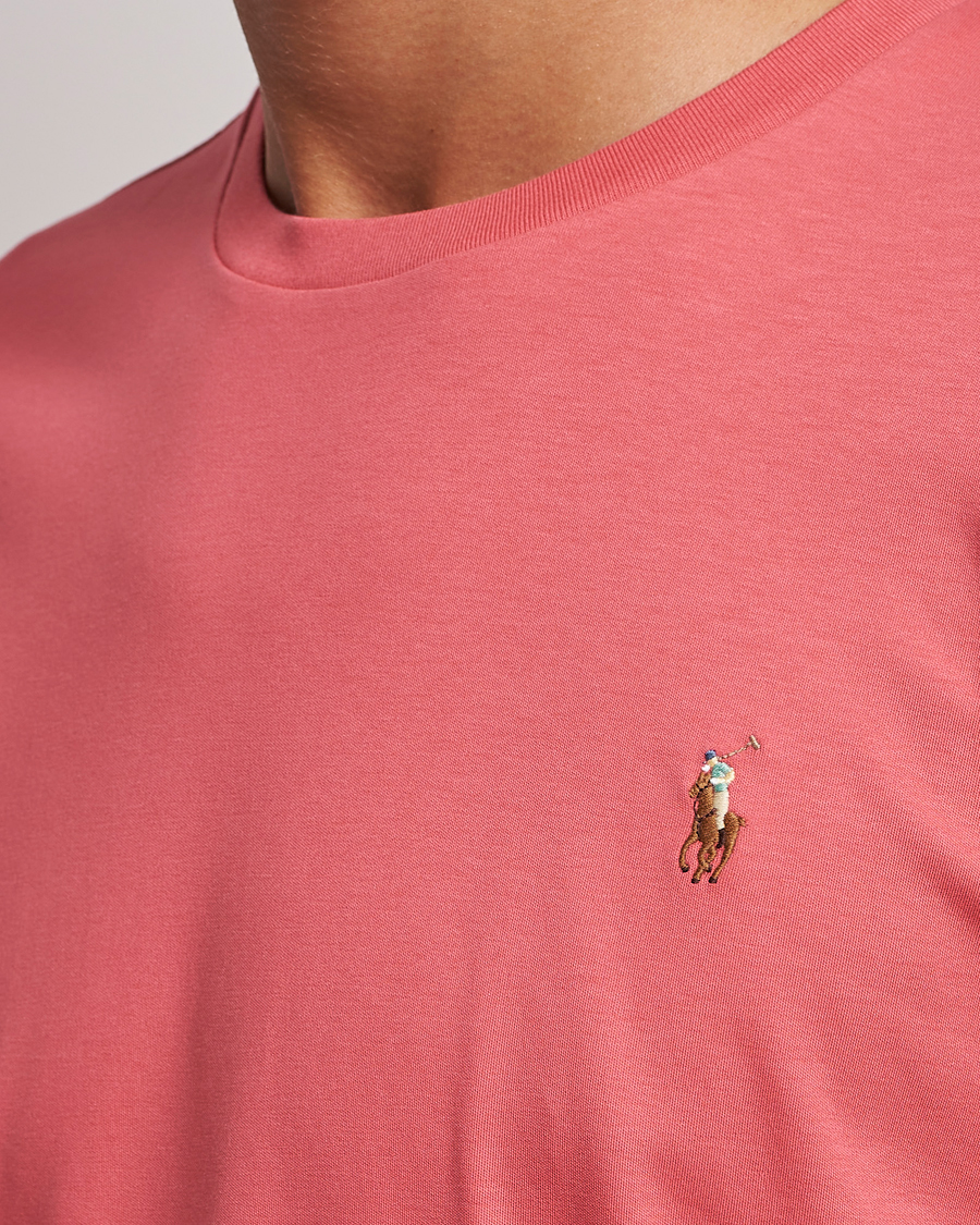 Mies | T-paidat | Polo Ralph Lauren | Luxury Pima Cotton Crew Neck T-Shirt Red Sky
