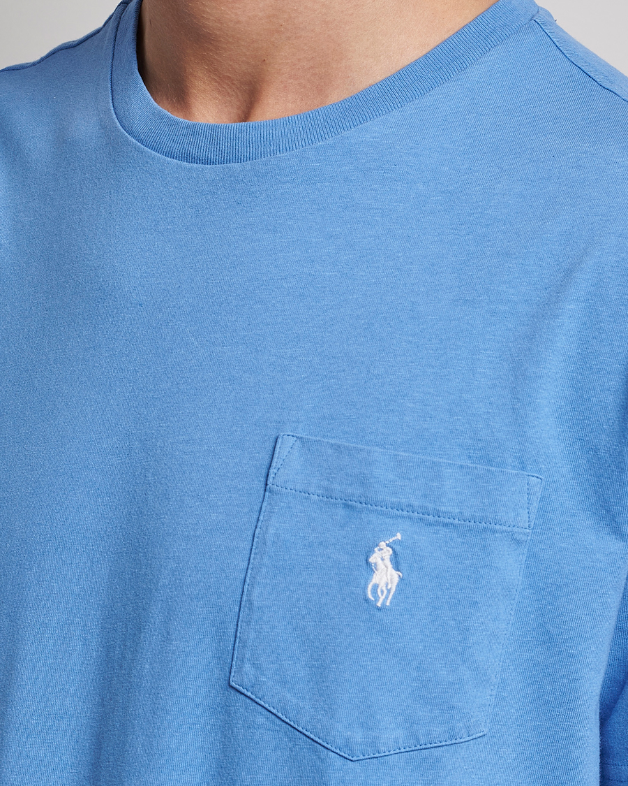 Mies | T-paidat | Polo Ralph Lauren | Cotton/Linen Crew Neck T-Shirt Summer Blue