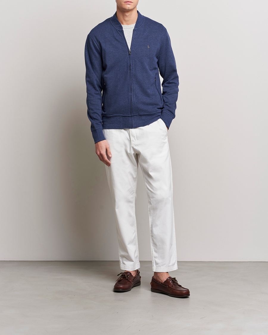 Mies | Puserot | Polo Ralph Lauren | Double Knit Full-Zip Sweater Spring Navy Heather