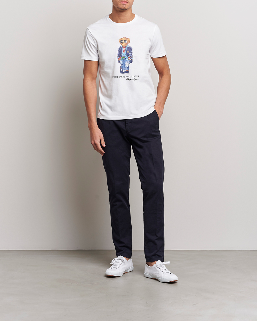 Mies | T-paidat | Polo Ralph Lauren | Printed Regatta Bear Crew Neck T-Shirt White