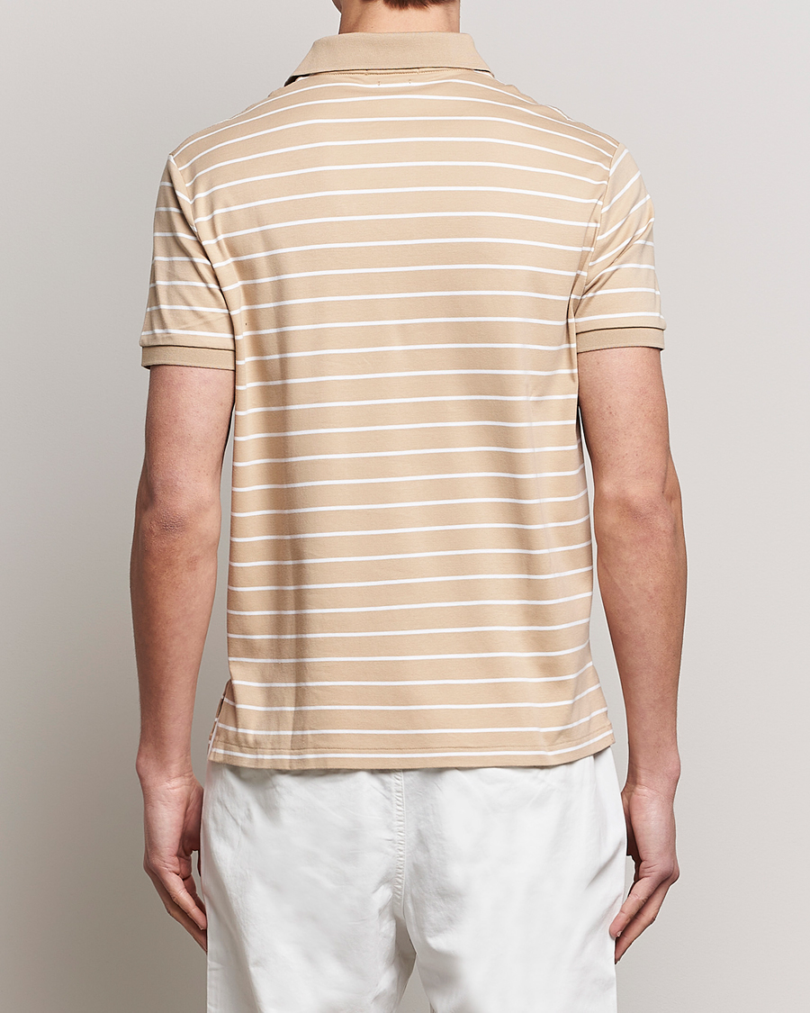 Mies | Pikeet | Polo Ralph Lauren | Luxury Pima Cotton Striped Polo Sand Dune/White