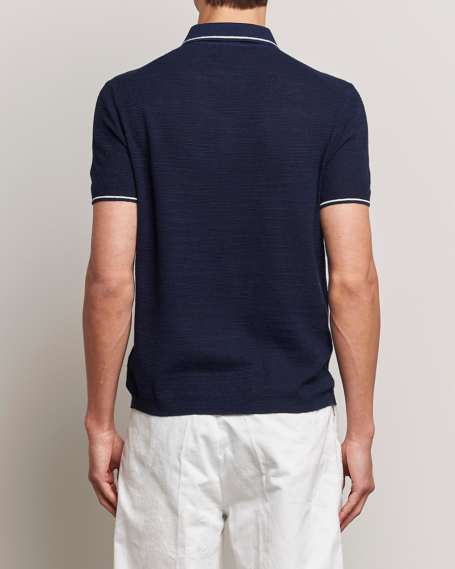 Mies | Pikeet | Polo Ralph Lauren | Cotton/Linen Textured Polo Bright Navy