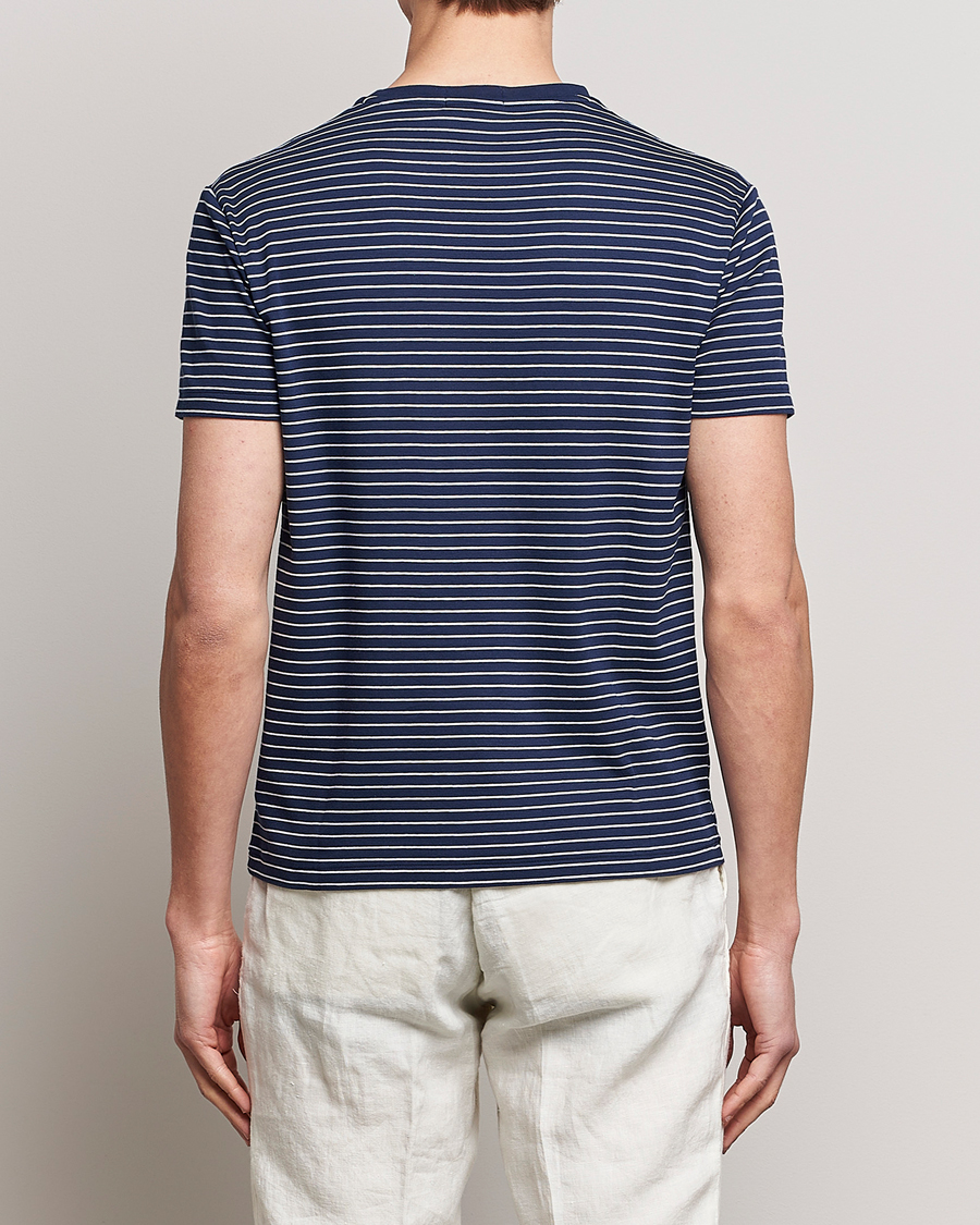 Mies | T-paidat | Polo Ralph Lauren | Luxury Pima Cotton Striped T-shirt Navy/White