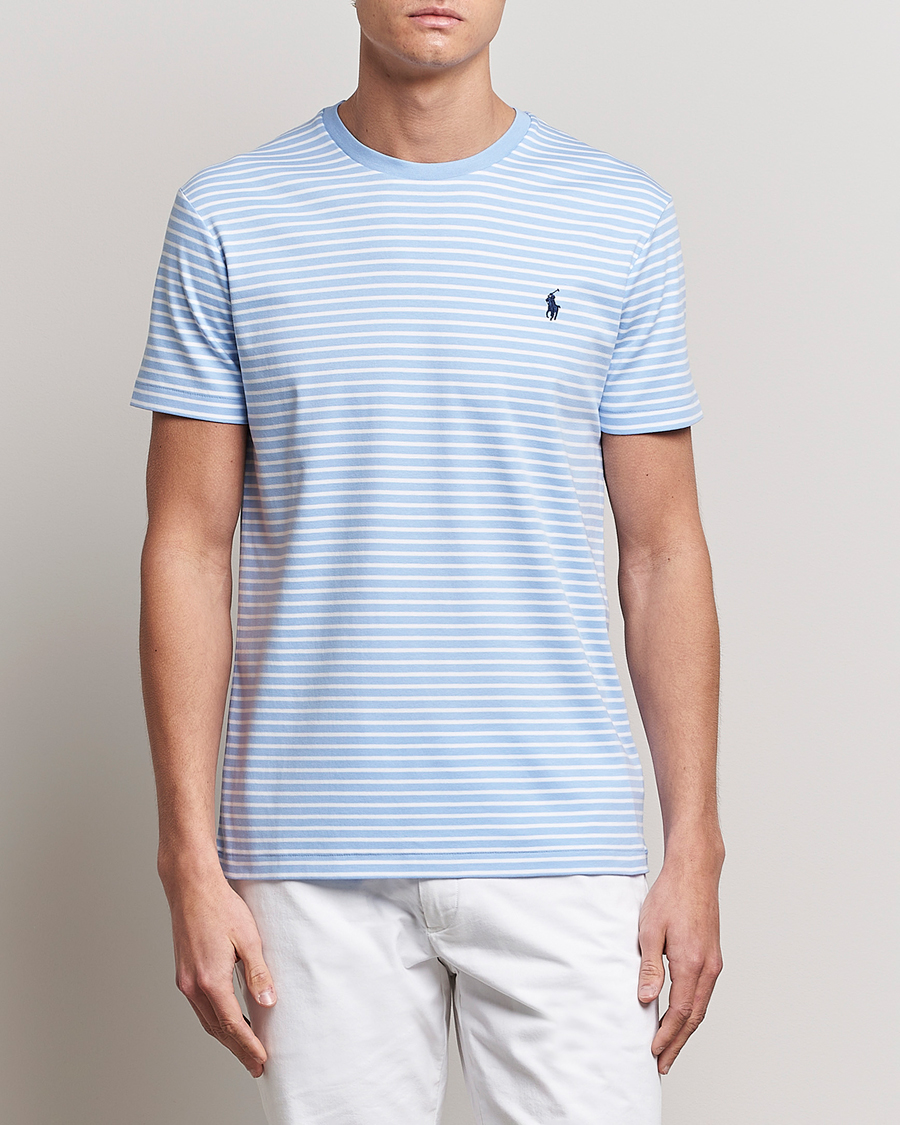 Mies | T-paidat | Polo Ralph Lauren | Luxury Pima Cotton Striped T-shirt Blue/White