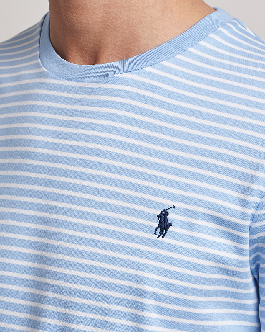 Mies | T-paidat | Polo Ralph Lauren | Luxury Pima Cotton Striped T-shirt Blue/White