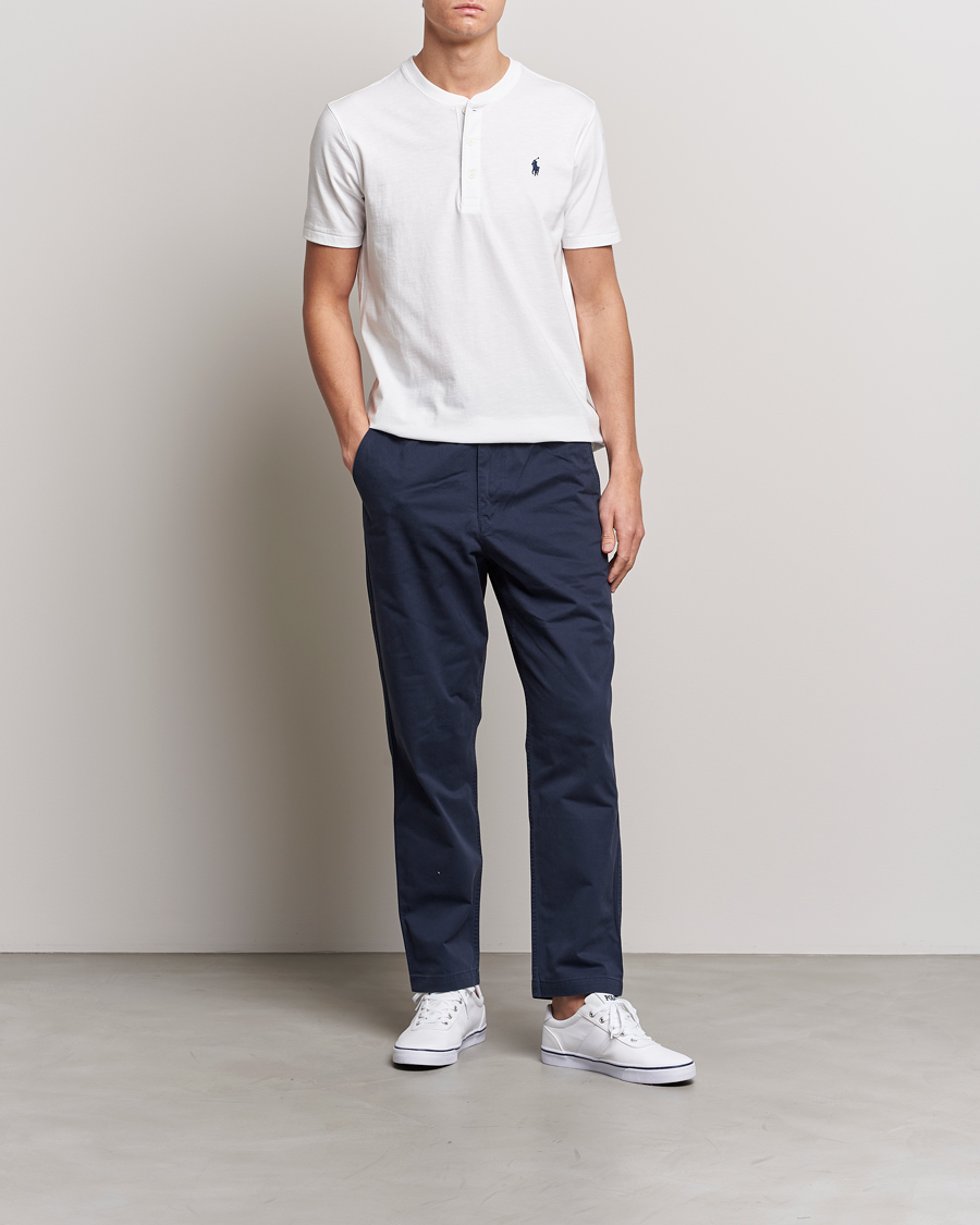 Mies | T-paidat | Polo Ralph Lauren | Slub Jersey Henley T-Shirt White