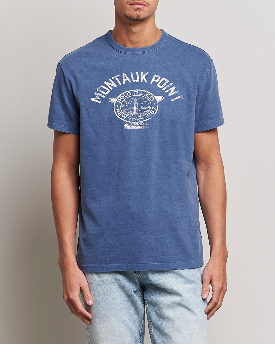 Mies |  | Polo Ralph Lauren | Graphic Logo Jerset Crew Neck T-Shirt Earth Blue