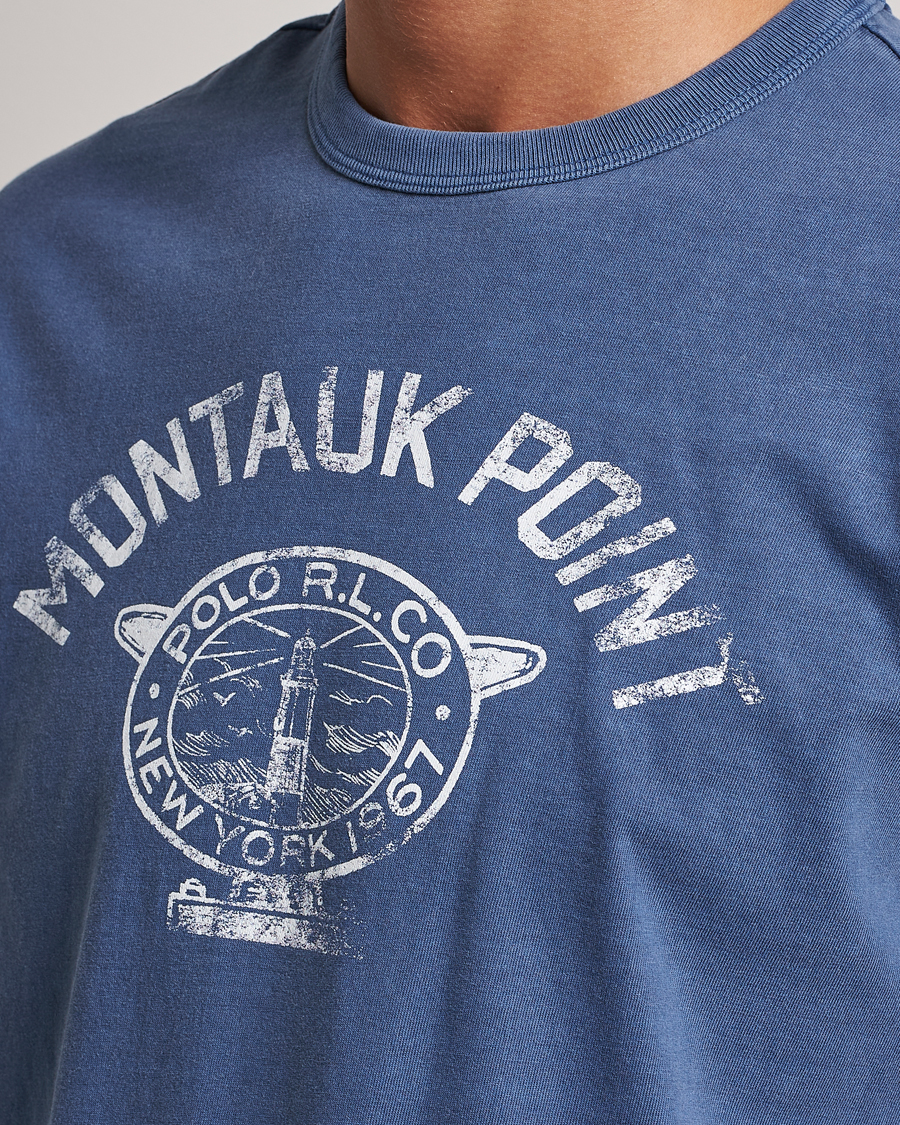 Mies | T-paidat | Polo Ralph Lauren | Graphic Logo Jerset Crew Neck T-Shirt Earth Blue