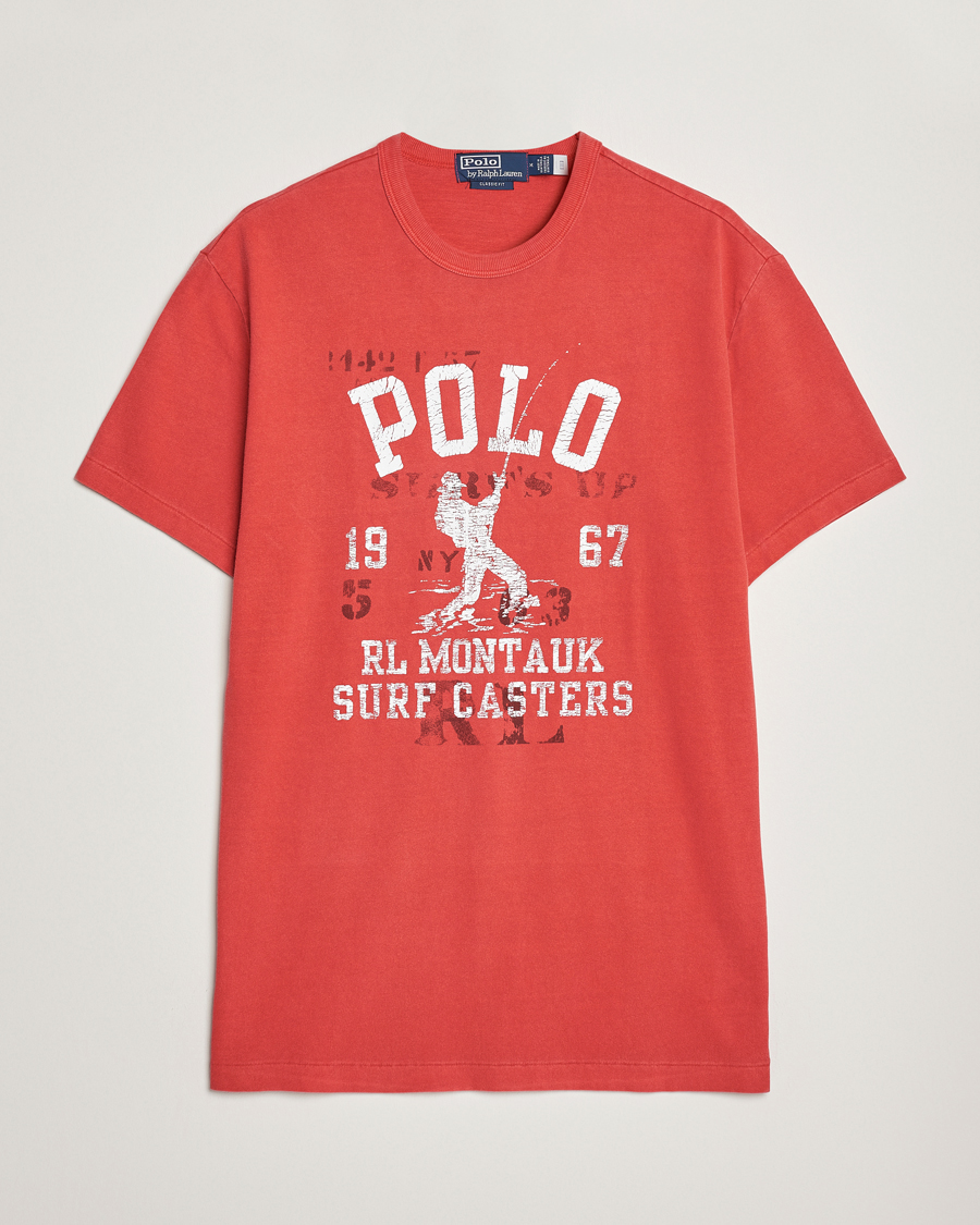 Mies |  | Polo Ralph Lauren | Graphic Logo Jerset Crew Neck T-Shirt Evening Red