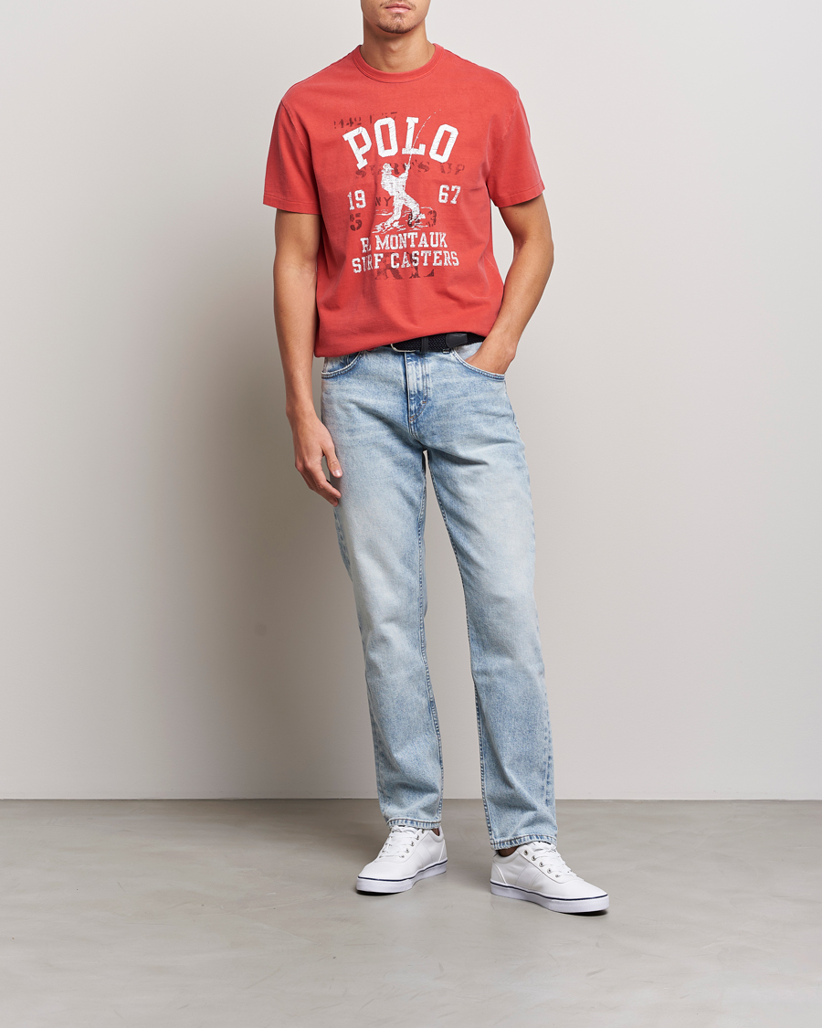 Mies | T-paidat | Polo Ralph Lauren | Graphic Logo Jerset Crew Neck T-Shirt Evening Red