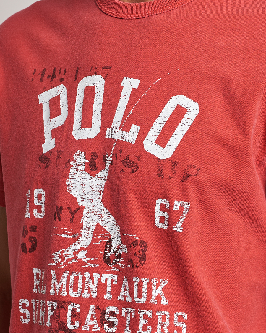 Mies | T-paidat | Polo Ralph Lauren | Graphic Logo Jerset Crew Neck T-Shirt Evening Red