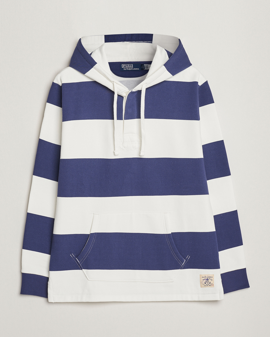 Mies | Puserot | Polo Ralph Lauren | Jersey Blockstriped Hoodie Boat Navy/White