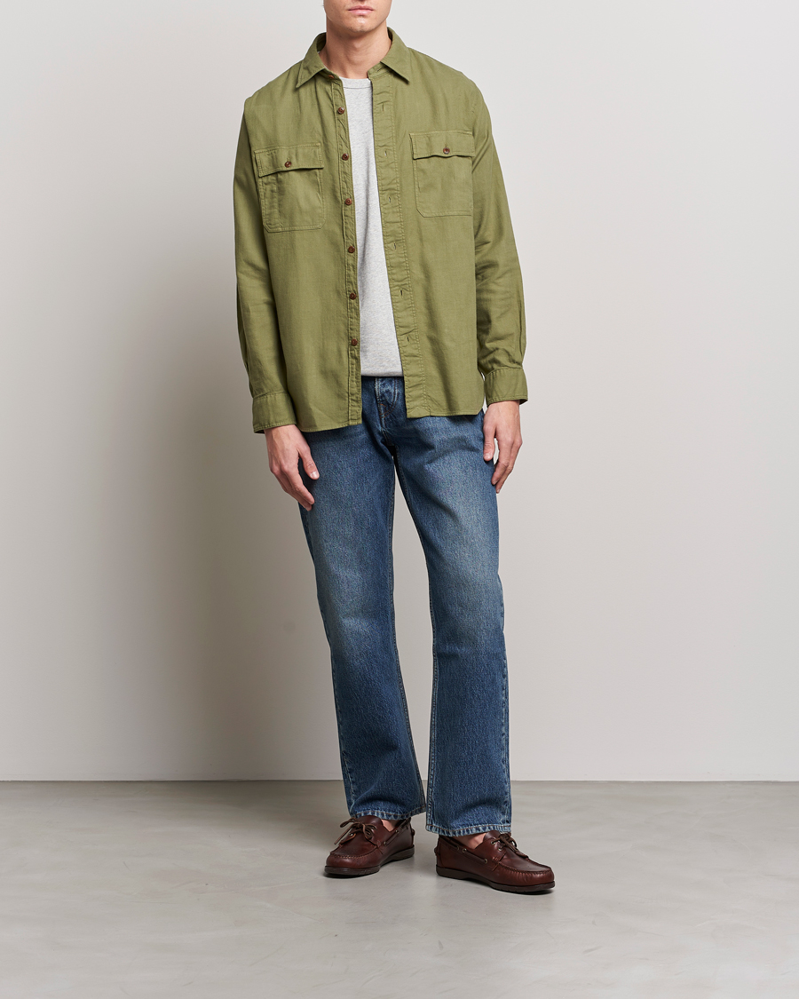 Mies | Kauluspaidat | Polo Ralph Lauren | Cotton Overshirt Sage Olive