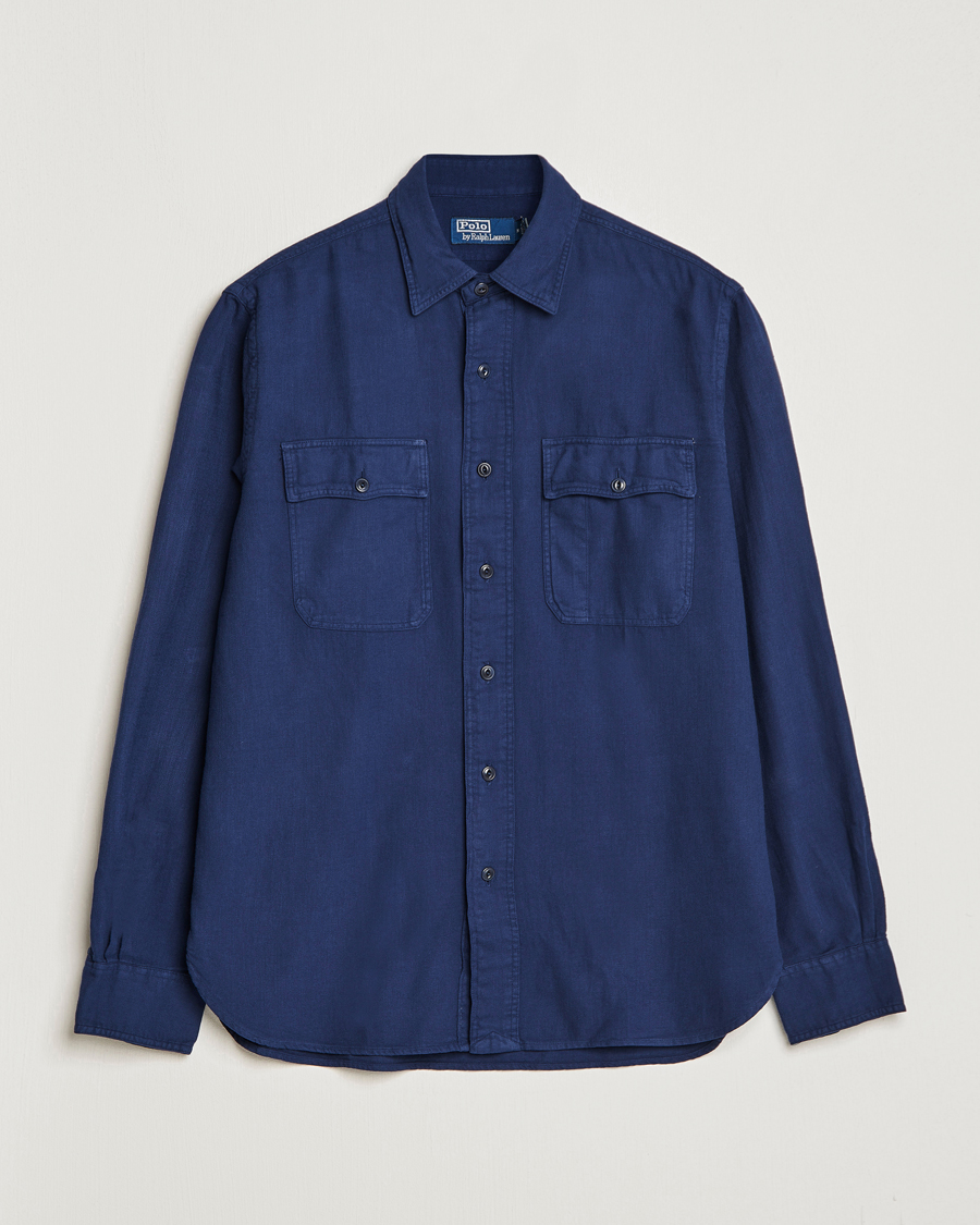 Mies | Kauluspaidat | Polo Ralph Lauren | Cotton Overshirt Newport Navy