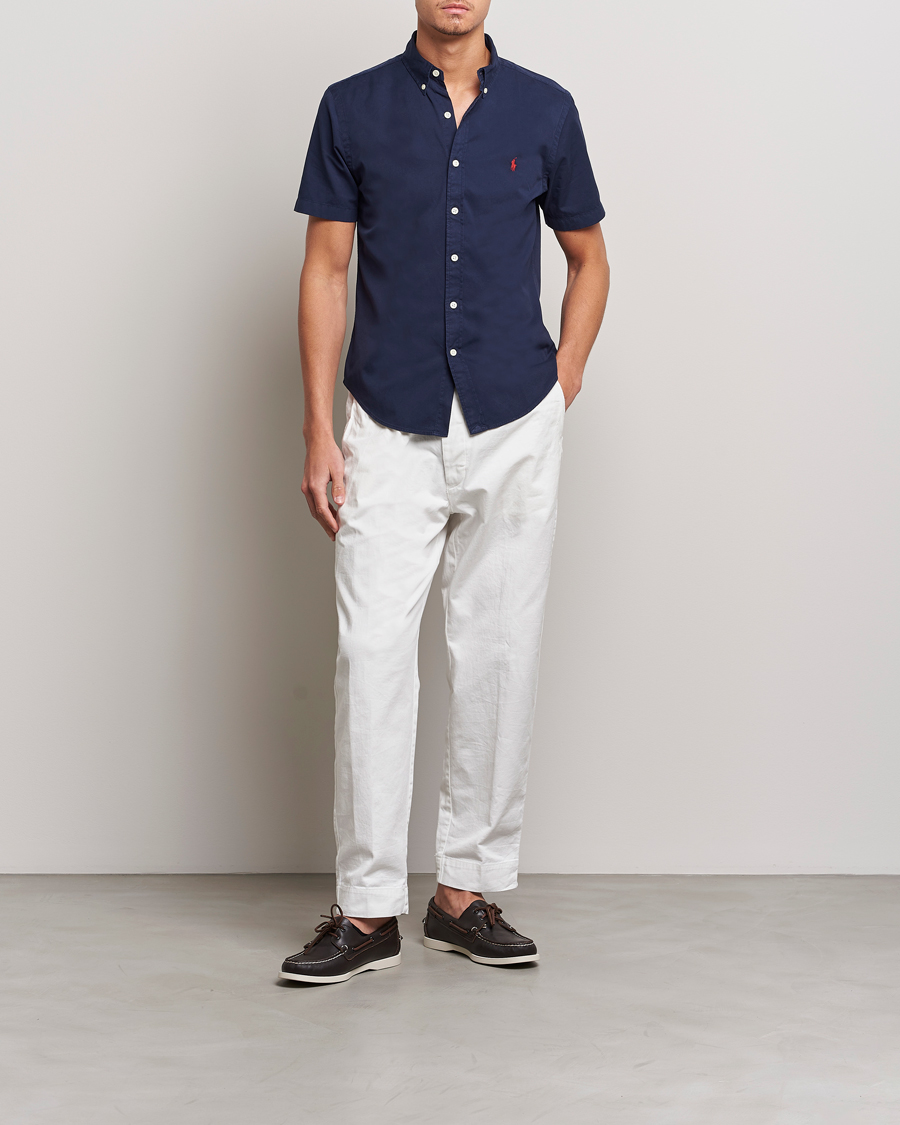 Mies | Kauluspaidat | Polo Ralph Lauren | Twill Short Sleeve Shirt Newport Navy