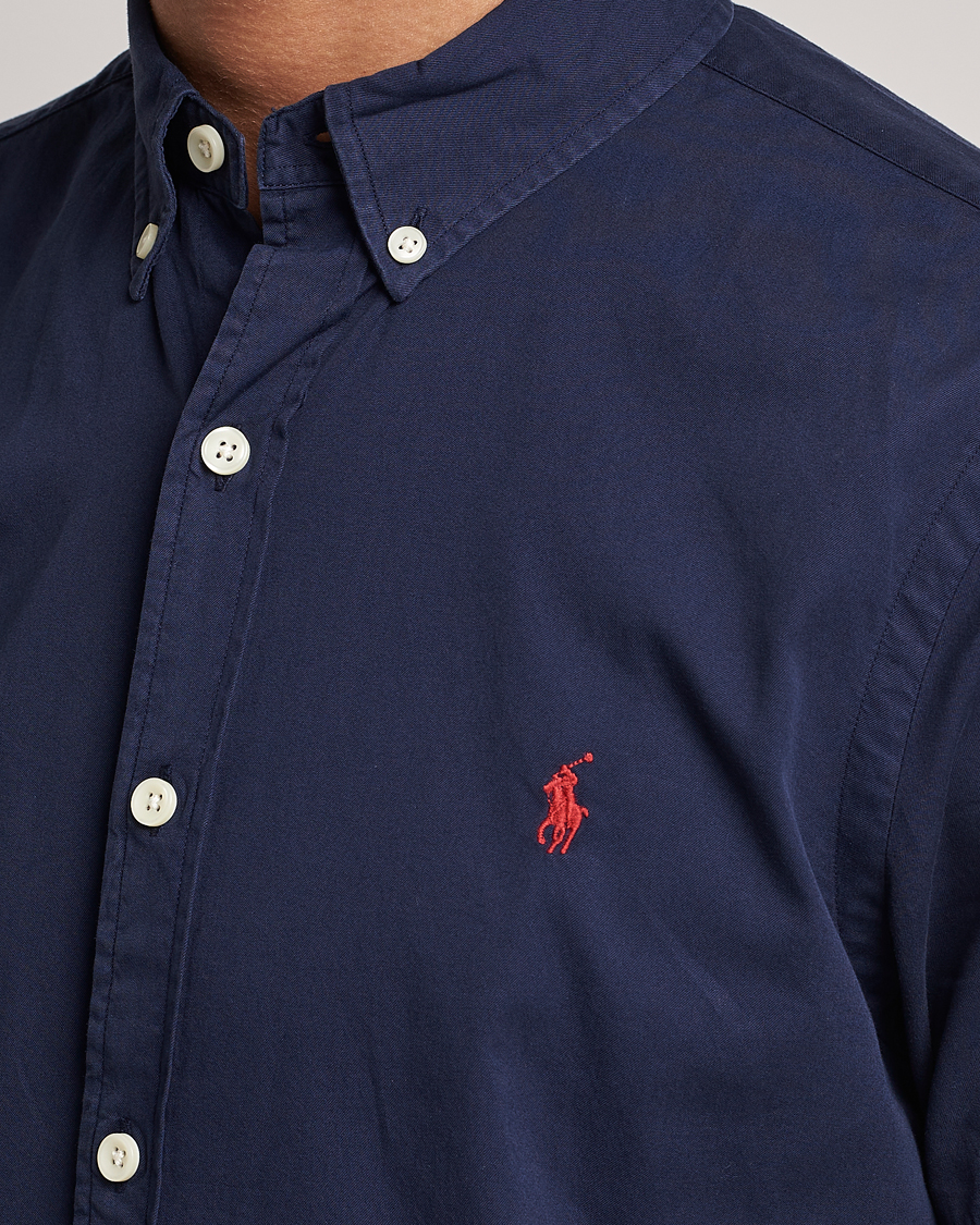 Mies | Kauluspaidat | Polo Ralph Lauren | Twill Short Sleeve Shirt Newport Navy