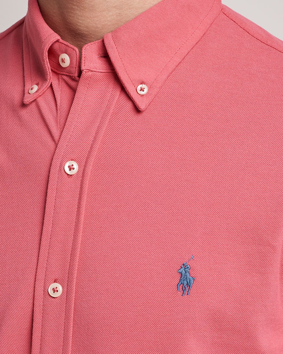 Mies | Kauluspaidat | Polo Ralph Lauren | Slim Fit Featherweight Mesh Shirt Red Sky