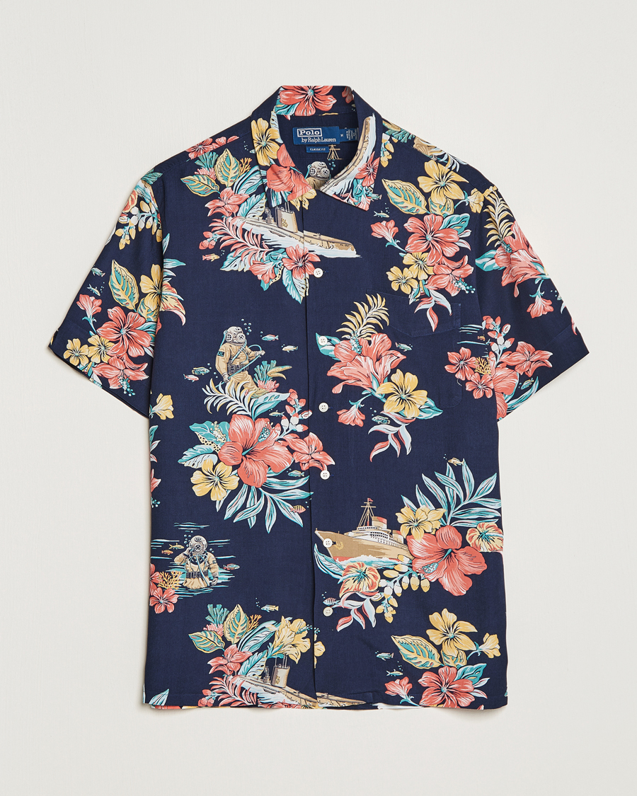 Mies | Kauluspaidat | Polo Ralph Lauren | Printed Flower Short Sleeve Shirt Navy Multi