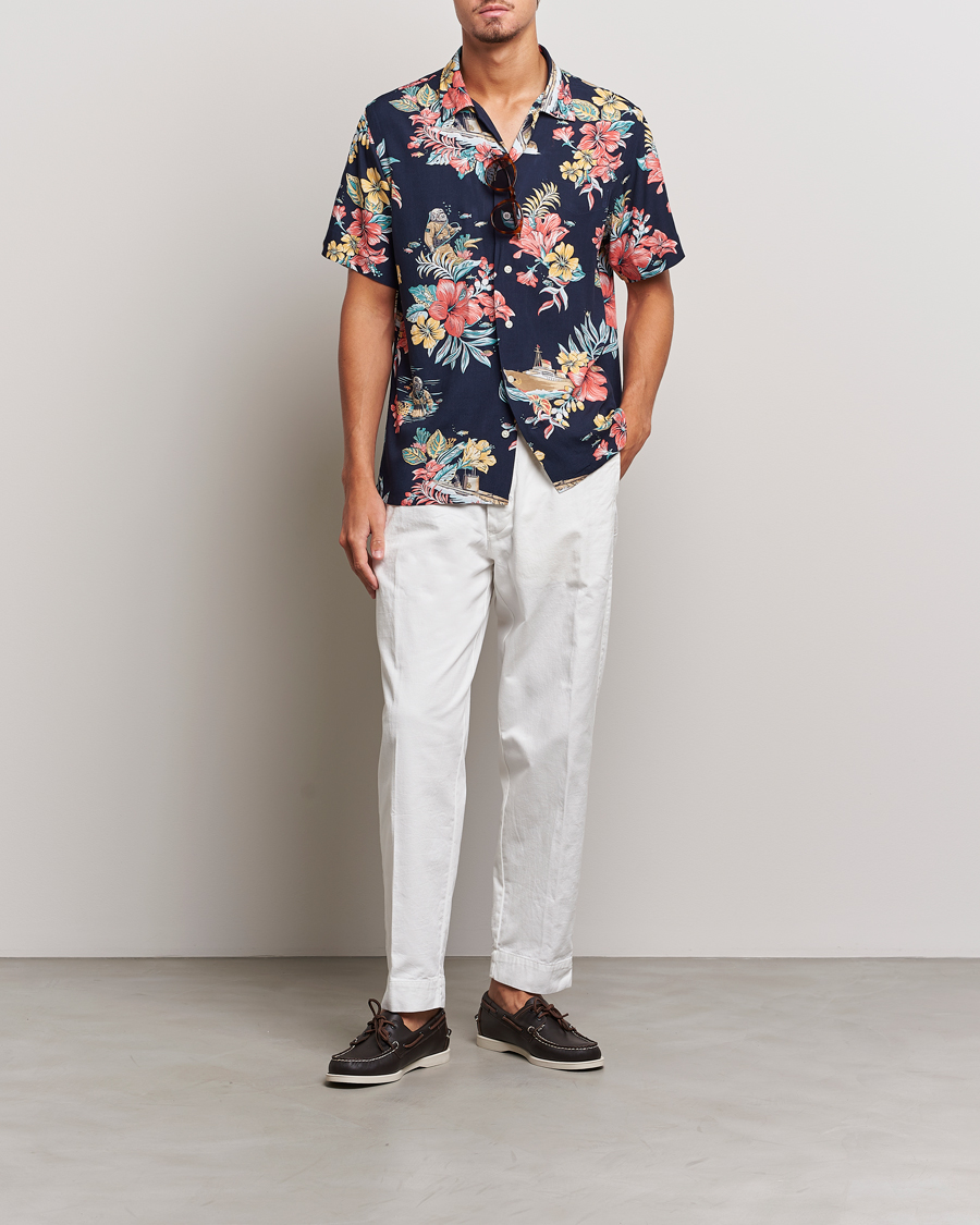Mies | Kauluspaidat | Polo Ralph Lauren | Printed Flower Short Sleeve Shirt Navy Multi