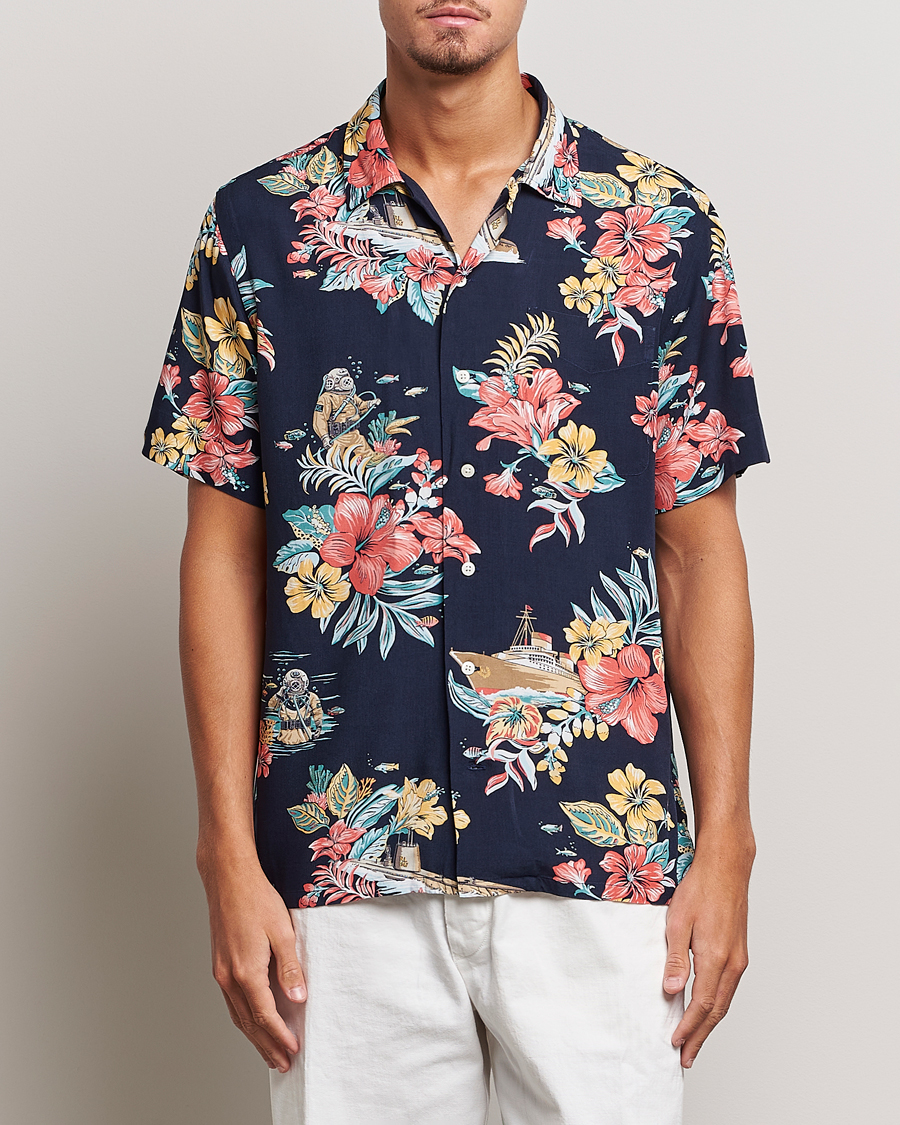 Mies | Kauluspaidat | Polo Ralph Lauren | Printed Flower Short Sleeve Shirt Navy Multi