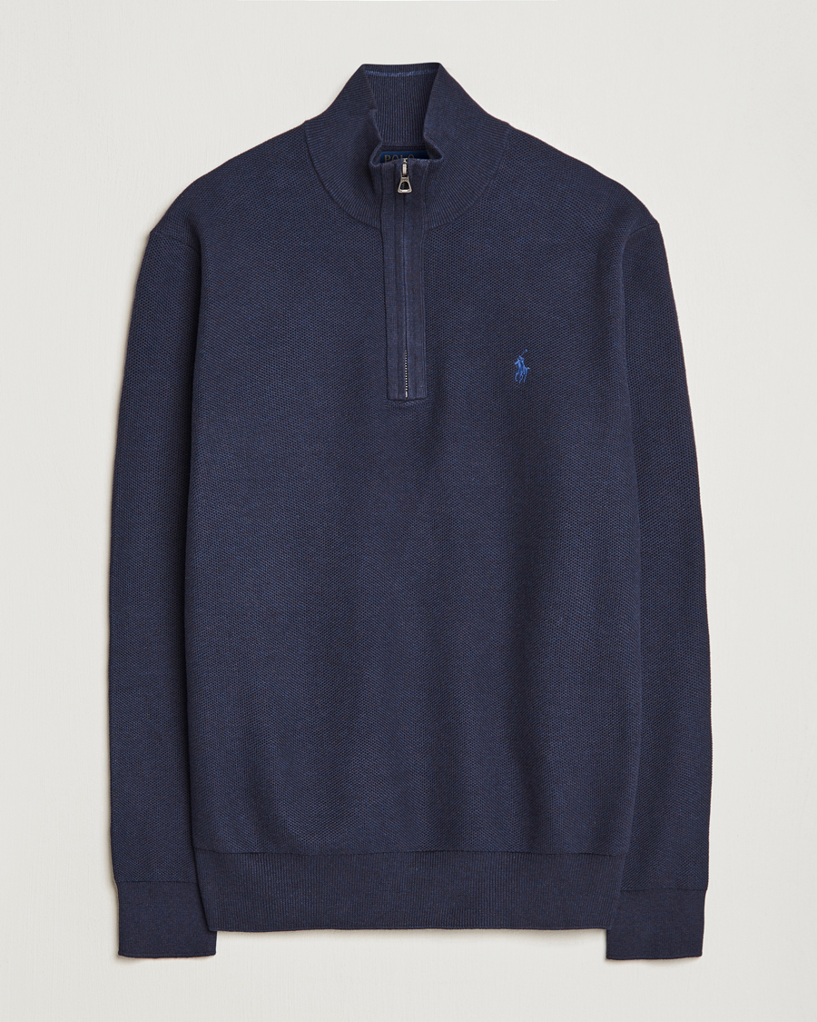 Mies | Puserot | Polo Ralph Lauren | Textured Half-Zip Navy Heather